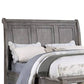 Demi Queen Size Bed Sleigh Headboard 2 Storage Drawers Oak Gray Wood By Casagear Home BM301330