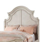 Bev Classic California King Bed with Scalloped Trimmed Design Cream White By Casagear Home BM301331