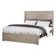 Kali Platform King Size Bed, Panel Rectangular Design, Light Tan Wood Frame