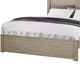 Kali Platform Queen Size Bed Panel Rectangular Design Light Tan Wood