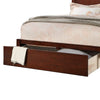 Kali Platform California King Panel Bed Storage Drawer Cherry Brown Wood By Casagear Home BM301348