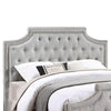 Gia Upholstered California King Bed Clipped Corners Smooth Gray Polyester By Casagear Home BM301350