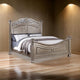 Aza Traditional Wood California King Bed, Leaf Carvings, Champagne Gold By Casagear Home