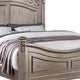 Aza Traditional Wood Queen Size Bed Leaf Carvings Champagne Gold Finish By Casagear Home