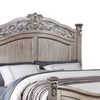 Aza Traditional Wood Queen Size Bed Leaf Carvings Champagne Gold Finish By Casagear Home