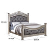 Jax Traditional Queen Size Bed Tufted Upholstered Headboard Champagne By Casagear Home BM301365