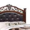Jax California King Bed Button Tufted Upholstered Headboard Cherry Brown By Casagear Home