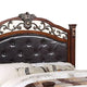 Jax California King Bed Button Tufted Upholstered Headboard Cherry Brown By Casagear Home