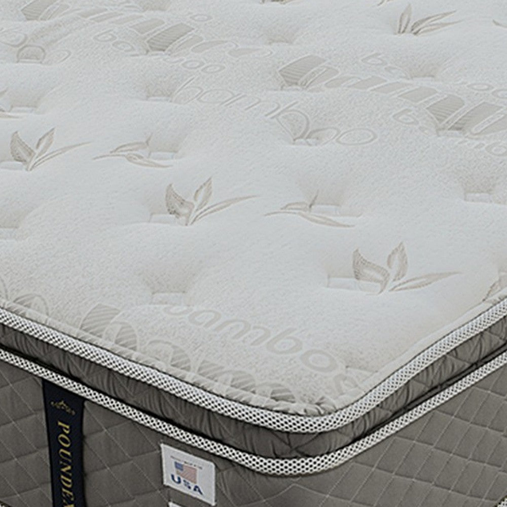 Moh 13 Inch Pocket Coil California King Mattress Soft Bamboo Cotton Top BM301372