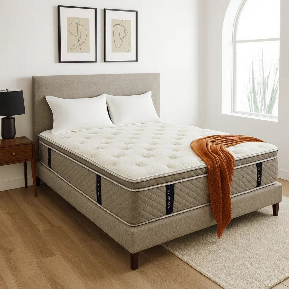 Moh 13 Inch Pocket Coil California King Mattress, Soft Bamboo Cotton Top