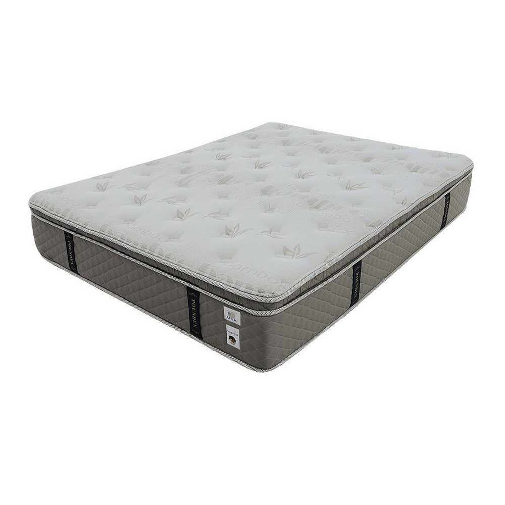 Moh 13 Inch Pocket Coil California King Mattress, Soft Bamboo Cotton Top