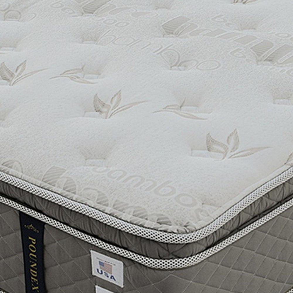Moh 13 Inch Pocket Coil King Mattress Soft Tufted Bamboo Cotton Euro Top BM301373