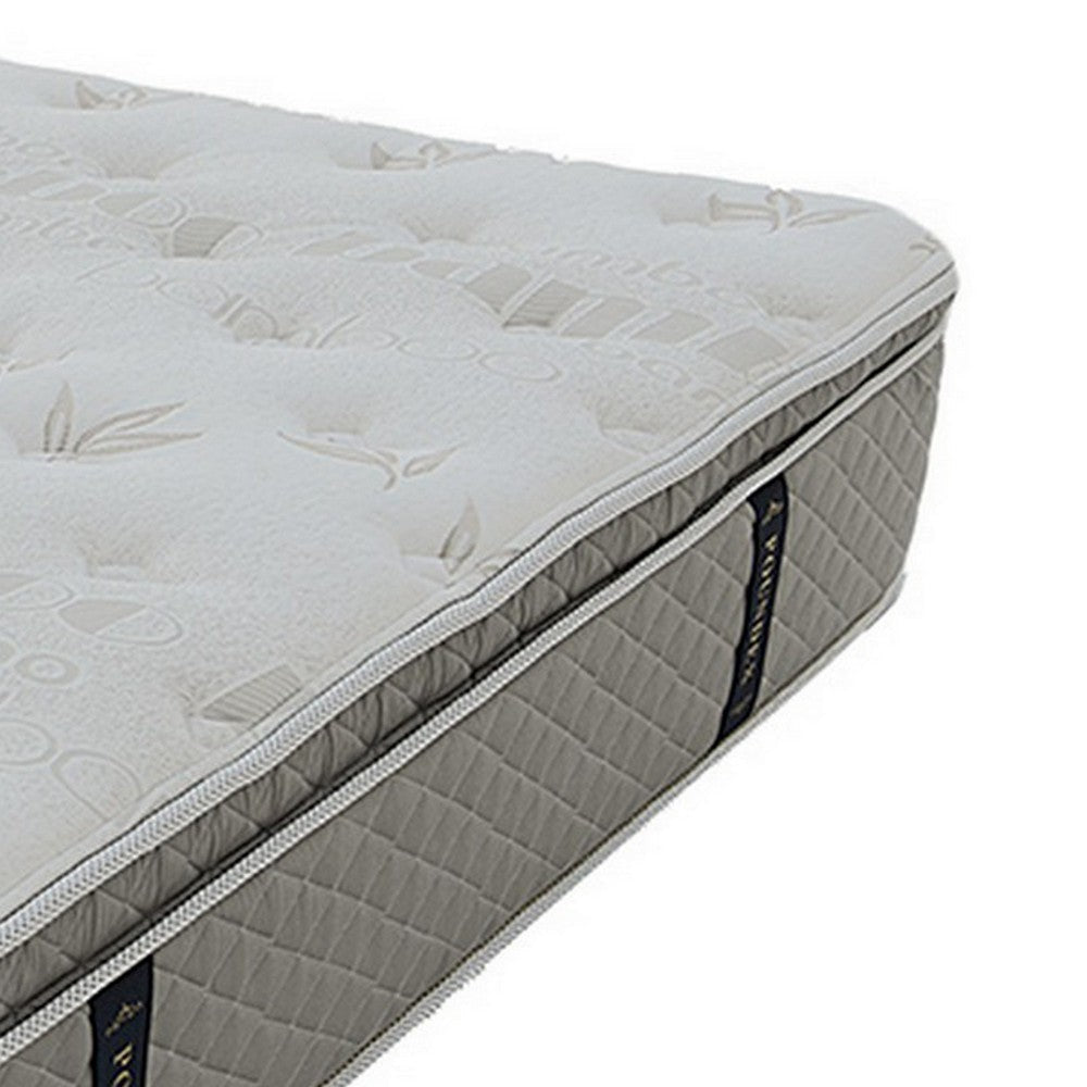 Moh 13 Inch Pocket Coil King Mattress Soft Tufted Bamboo Cotton Euro Top BM301373