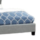 Jimi California King Bed Upholstered Wingback Headboard Gray Polyester BM301376