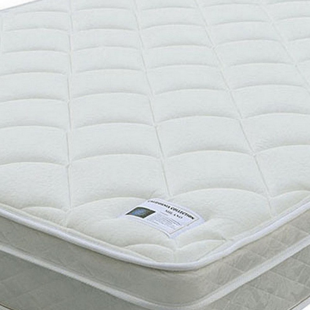 Kiz 9 Inch Soft Bonnell Coil Full Size Mattress with Euro Top White Fabric BM301406