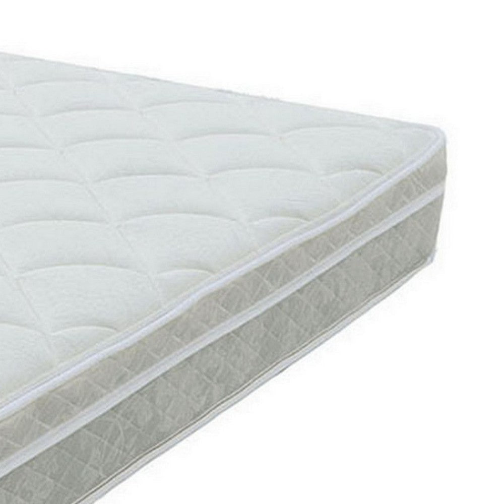 Kiz 9 Inch Soft Bonnell Coil Full Size Mattress with Euro Top White Fabric BM301406