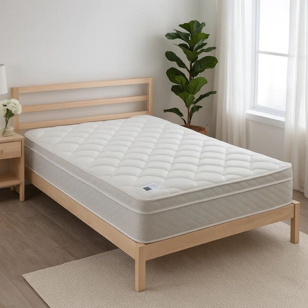 Lim 9 Inch Soft Bonnell Coil Full Size Mattress with Euro Top, Dense Foam