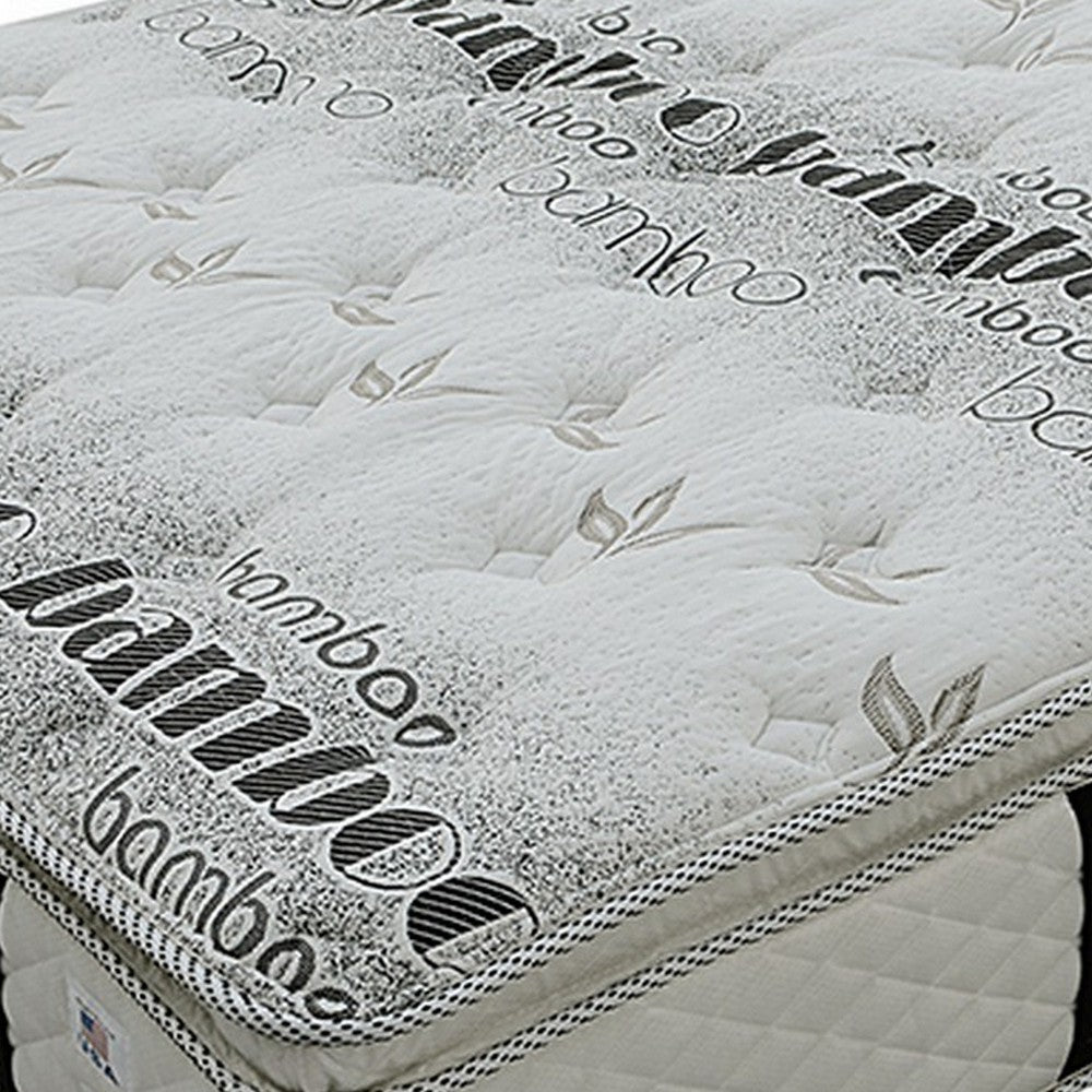 Ayu 12 Inch Pocket Coil California King Mattress Bamboo Cotton Top White BM301411