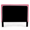 Modern Twin Size Bed Upholstered Headboard Metal Legs Pink Faux Leather BM301424