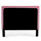 Modern Twin Size Bed Upholstered Headboard Metal Legs Pink Faux Leather BM301424