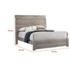 Posy Platform California King Bed Split Headboard Distressed Gray Wood By Casagear Home BM301441