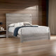 Posy Platform California King Bed, Split Headboard, Distressed Gray Wood By Casagear Home