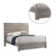 Posy Platform Queen Size Bed with Split Headboard Distressed Gray Wood BM301443