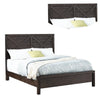 Yale Platform Queen Size Bed Crossed Accent Panel Dark Walnut Brown By Casagear Home BM301449