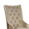 28’’ Dining Chair Tufted Backrest Nailhead Trim Beige By Casagear Home BM301518