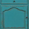 74 Inch Sideboard Buffet Cabinet 3 Doors and Drawers Painted Teal Finish By Casagear Home BM301528