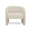 31’’ Accent Chair Cream Fabric Curved Back Plush SeatBy Casagear Home BM301746