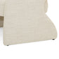 31’’ Accent Chair Cream Fabric Curved Back Plush SeatBy Casagear Home BM301746