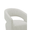 26’ Accent Armchair Textured Cream Fabric Cutout Backrest By Casagear Home BM301747