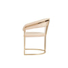 24’’ Dining Chair Beige Velvet Seat Gold Cantilever Windsor By Casagear Home BM301777