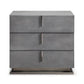 Cid Jely 24’ Nightstand 3 Drawers Crackled Lacquer Gray By Casagear Home BM301818