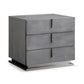 Cid Jely 24’ Nightstand 3 Drawers Crackled Lacquer Gray By Casagear Home BM301818