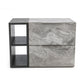 Noe Minn 26’ Nightstand 2 Drawers Faux Marble Gray By Casagear Home BM301852