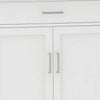 36" Kitchen Islend Towel Rack, Double Door Cabinet, White By Casagear Home