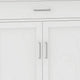 36" Kitchen Islend Towel Rack, Double Door Cabinet, White By Casagear Home