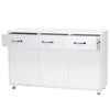 Jen 52 Inch Sideboard Buffet Console 3 Drawers 3 Cabinet Doors White By Casagear Home BM301999