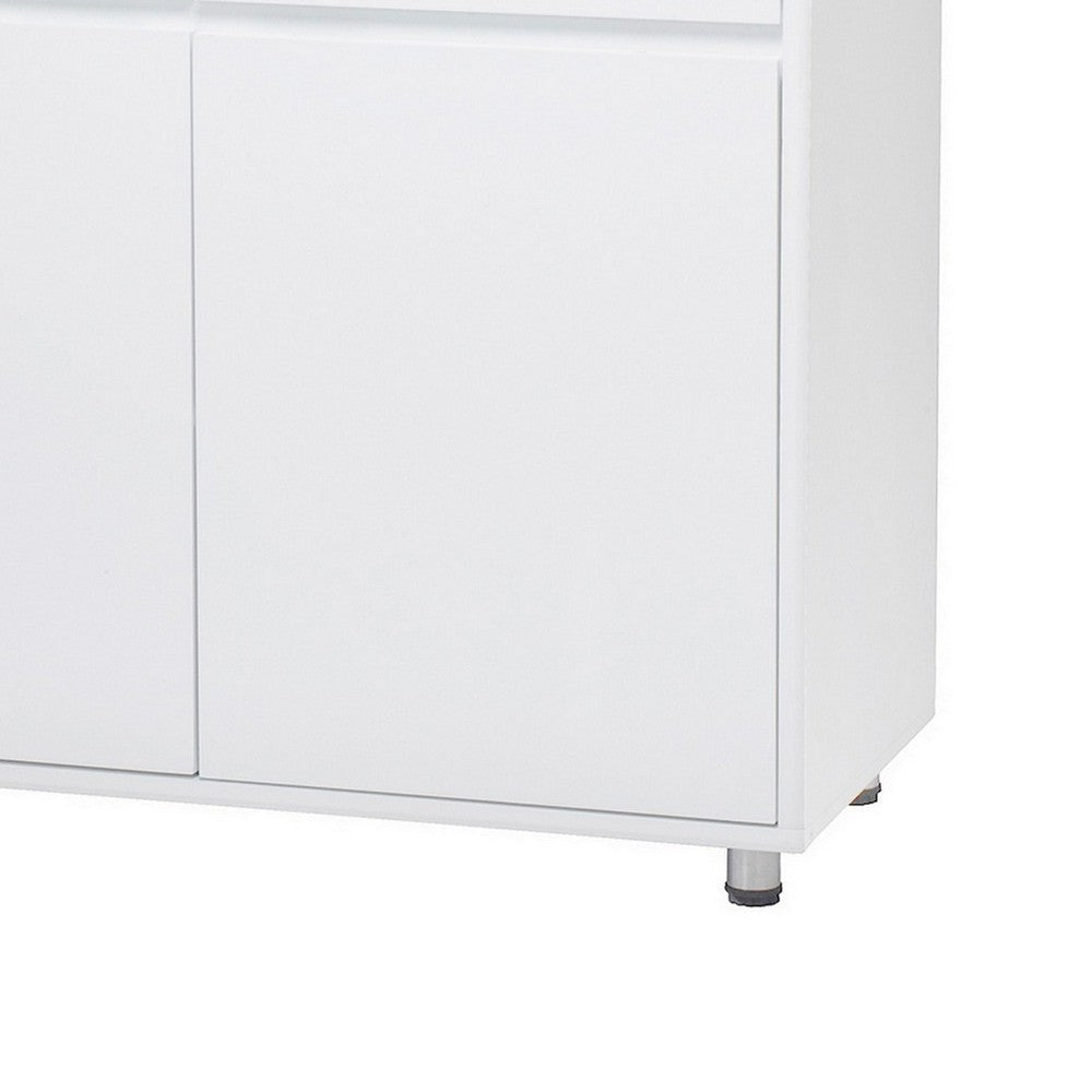 Jen 52 Inch Sideboard Buffet Console 3 Drawers 3 Cabinet Doors White By Casagear Home BM301999