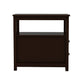 24" Wood Nightstand, 2 Drawers, 1 Shelf, Cup Handles, Brown By Casagear Home