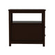 24’ Wood Nightstand 2 Drawers 1 Shelf Cup Handles Brown By Casagear Home BM302001