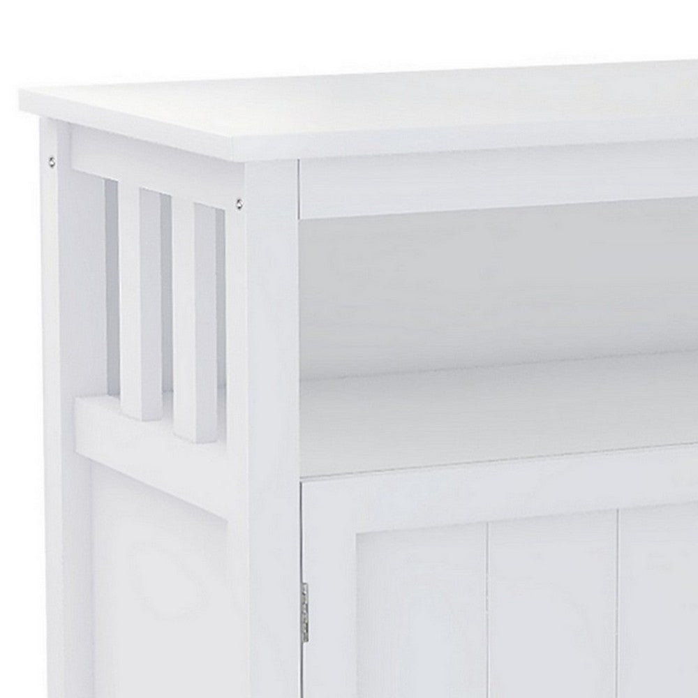 Zoh 40" Double Door Sideboard Console Cabinet, Shelf, White By Casagear Home