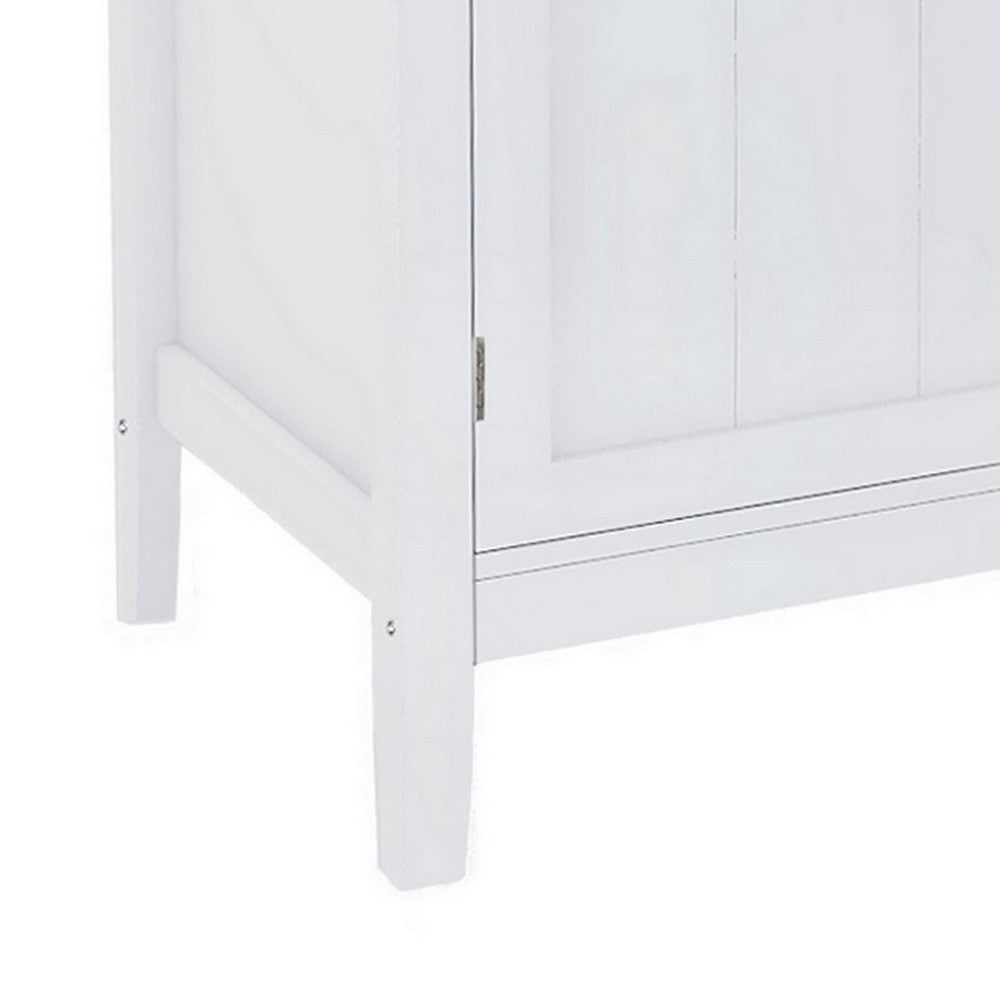 Zoh 40" Double Door Sideboard Console Cabinet, Shelf, White By Casagear Home