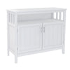 Zoh 40" Double Door Sideboard Console Cabinet, Shelf, White By Casagear Home