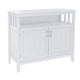 Zoh 40" Double Door Sideboard Console Cabinet, Shelf, White By Casagear Home