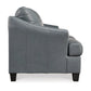 88 Inch Modern Plush Sofa Loose Pillow Back Charcoal Gray Leather By Casagear Home BM302033