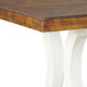 70-86 Inch Extendable Dining Table with Trestle Base 2 Tone Brown White By Casagear Home BM302048