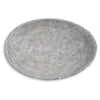 20 Inch Round Decorative Bowl with Vintage White Accent Finish, Gray Metal By Casagear Home